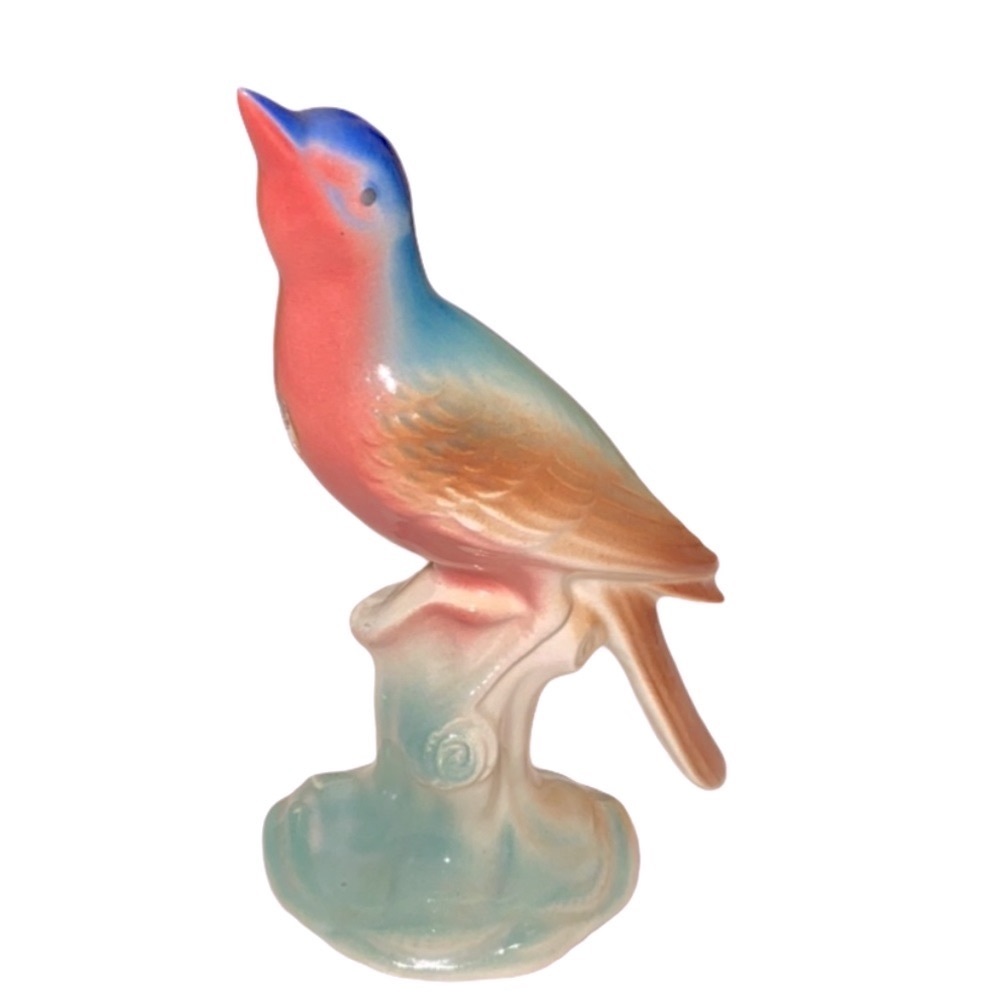 VTG Royal Copley • Air Brushed Bird Figurine • Glazed Glossy Finish